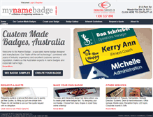 Tablet Screenshot of mynamebadge.com.au